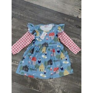 Pete + Lucy 3 Little Pigs Long Sleeve Dress 2T